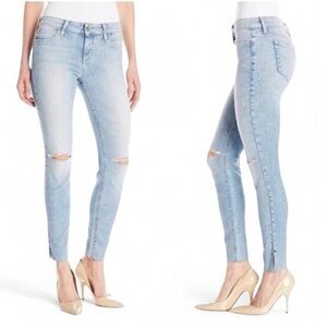 Joe's Jeans Women's Straight leg Skinny Ankle Jeans Distressed knees Split hem